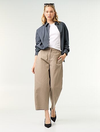 Pantalon large forme barrel