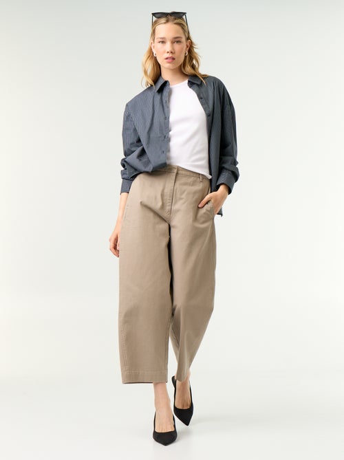 Pantalon large forme barrel - Kiabi