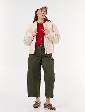 Pantalon large forme barrel