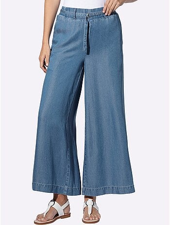 Pantalon Large Forme Courte Tendance - Taille Standard - Helline