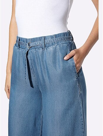 Pantalon Large Forme Courte Tendance - Taille Standard - Helline