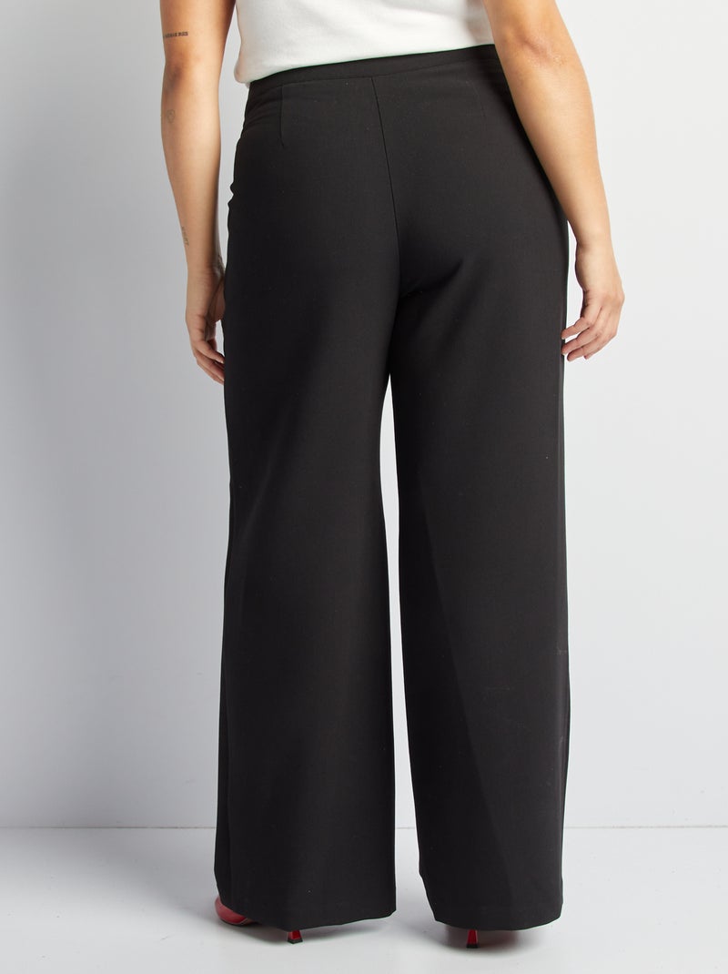 Pantalon large habillé noir - Kiabi