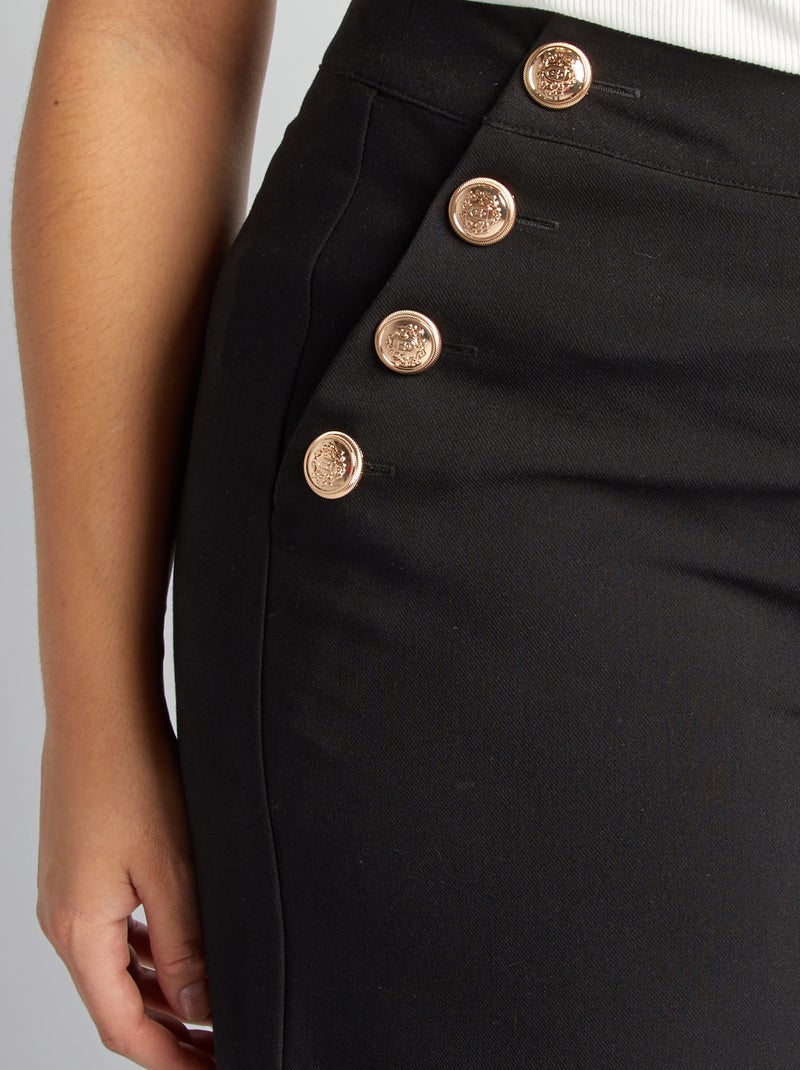 Pantalon large habillé noir - Kiabi