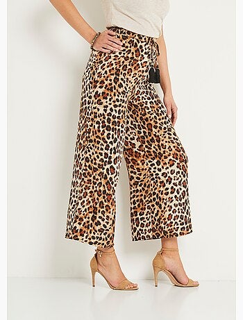 Pantalon large imprimé animalier - AFIBEL