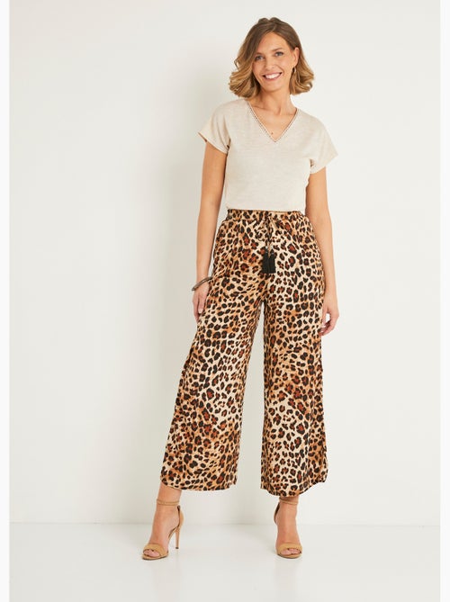Pantalon large imprimé animalier - AFIBEL - Kiabi Pantalon large imprimé animalier - AFIBEL - Kiabi