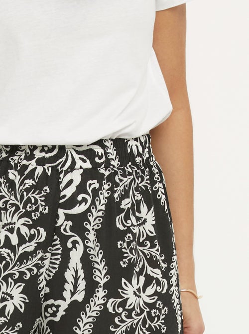 Pantalon large imprimé feuillage - Kiabi