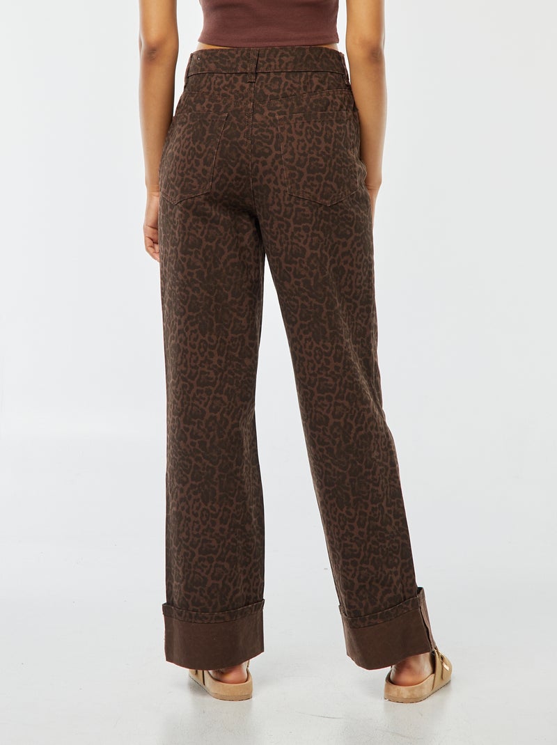 Pantalon large imprimé léopard Léopard - Kiabi