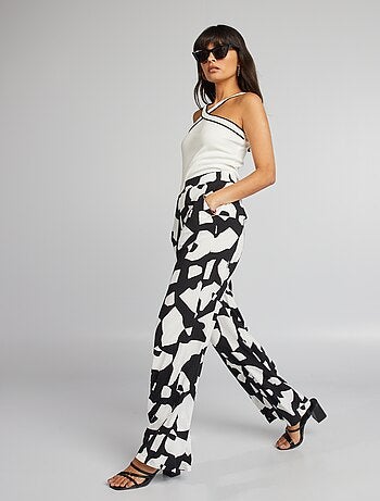 Pantalon Noir Kiabi Taille 44 En Viscose - Occasion Très Bon état
