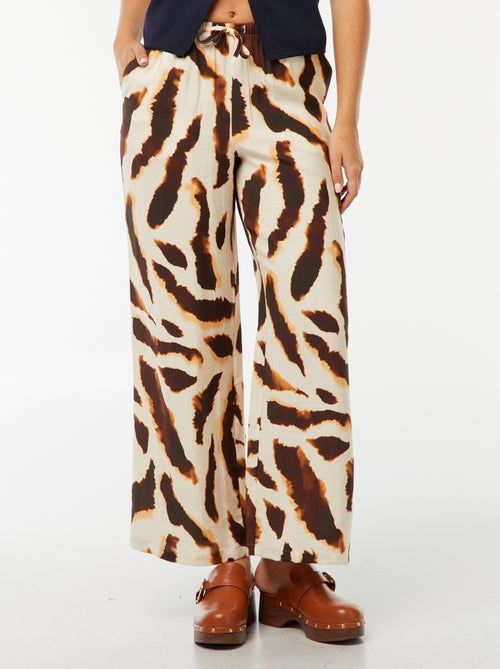 Pantalon large imprimé tachiste - Kiabi