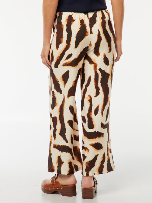 Pantalon large imprimé tachiste - Kiabi