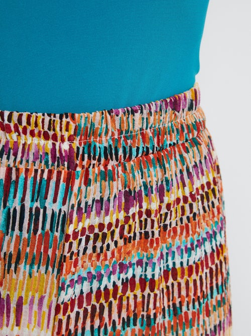 Pantalon large imprimé taille élastiquée - Kiabi