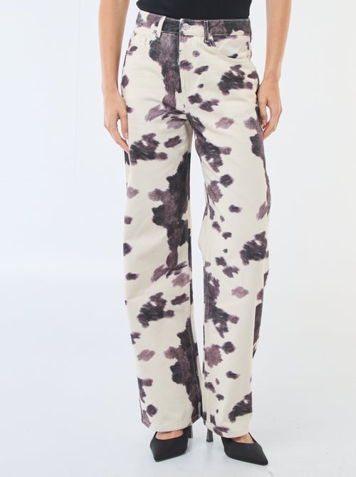 Pantalon large imprimé vache femme - Kiabi Pantalon large imprimé vache femme - Kiabi