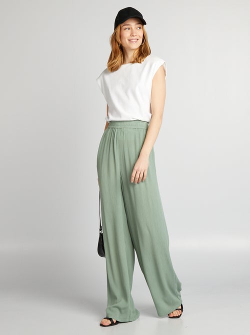 Pantalon large imprimé - Kiabi