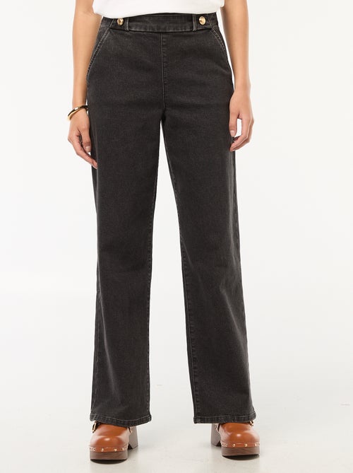 Pantalon large 'JDY' avec boutons décoratifs à la taille - Kiabi