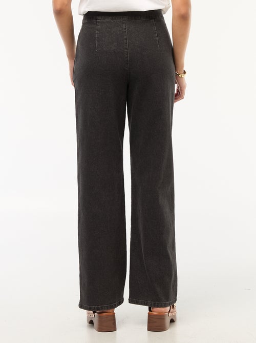 Pantalon large 'JDY' avec boutons décoratifs à la taille - Kiabi