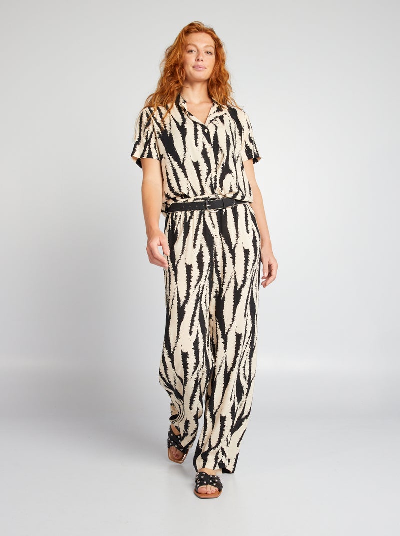Pantalon large 'JDY' Noir - Kiabi