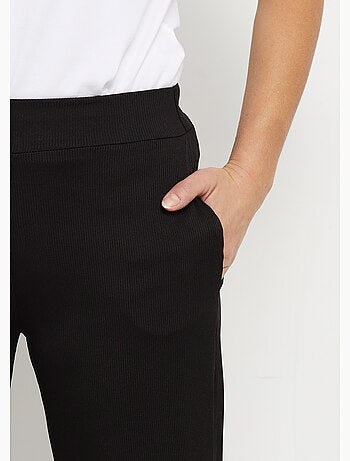 Pantalon large jersey cotelé, Essentiel - Afibel