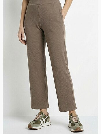 Pantalon large jersey cotelé, Essentiel - Afibel
