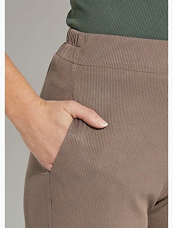 Pantalon large jersey cotelé, Essentiel - Afibel