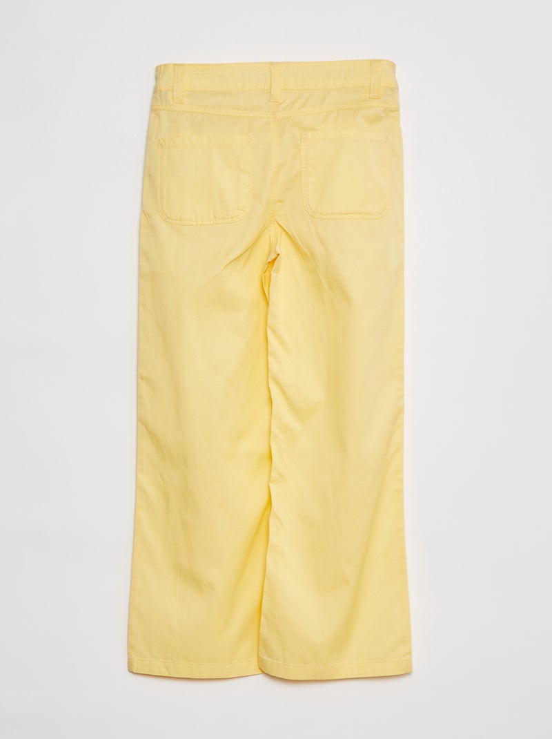 Pantalon large léger JAUNE - Kiabi