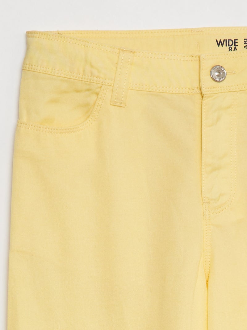 Pantalon large léger JAUNE - Kiabi