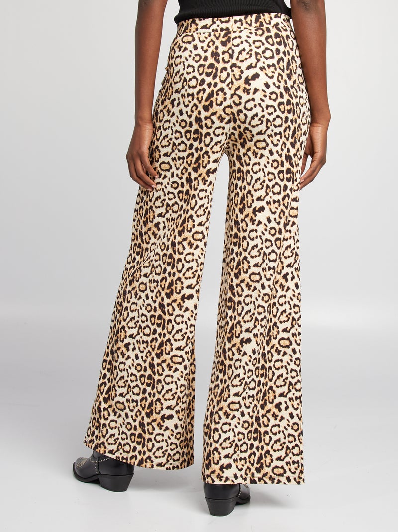 Pantalon large léopard Léopard - Kiabi
