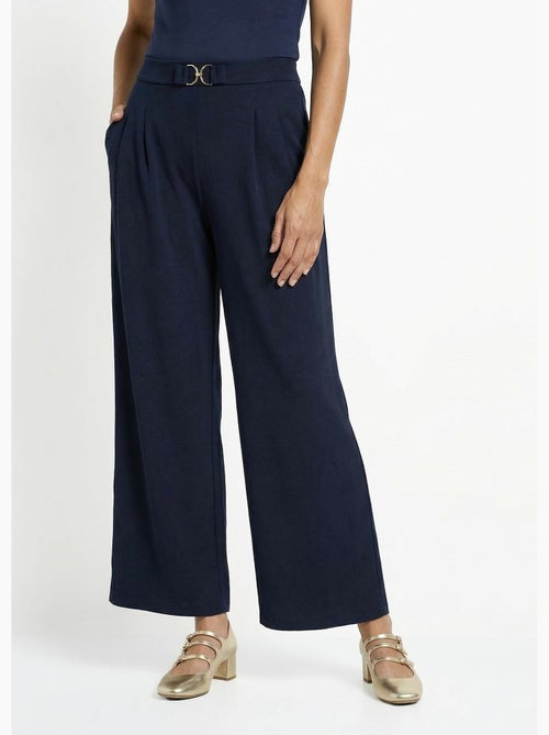 Pantalon large maille détail chic métal - Afibel - Kiabi