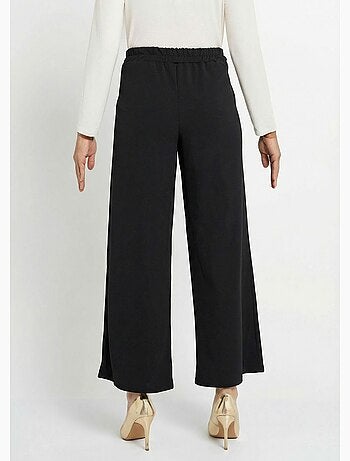 Pantalon large maille détail chic métal - Afibel