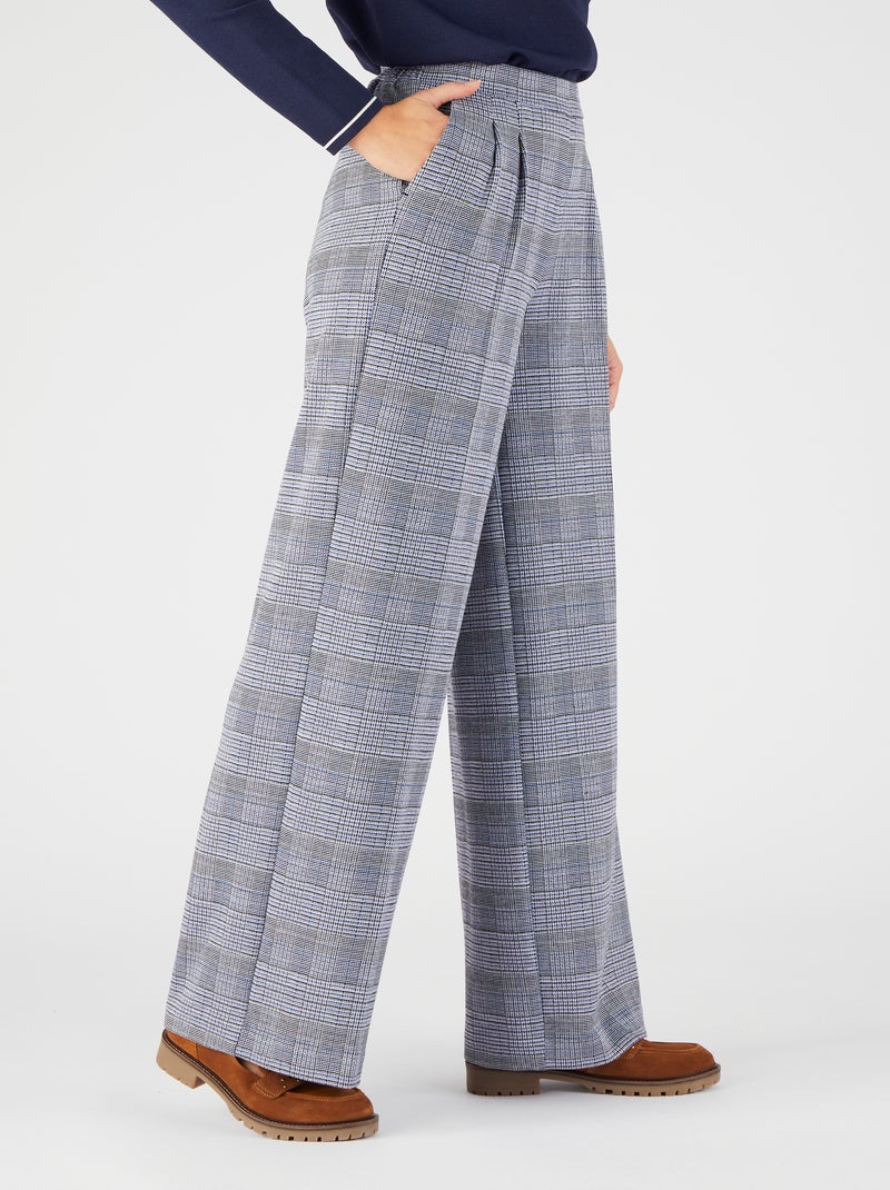 Pantalon large maille milano - Damart Bleu - Kiabi