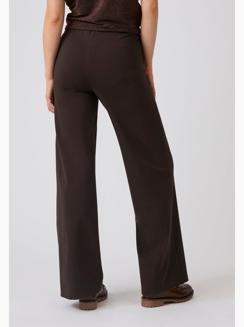 Pantalon large maille milano perfect fit by damart - damart Marron chocolat - Kiabi