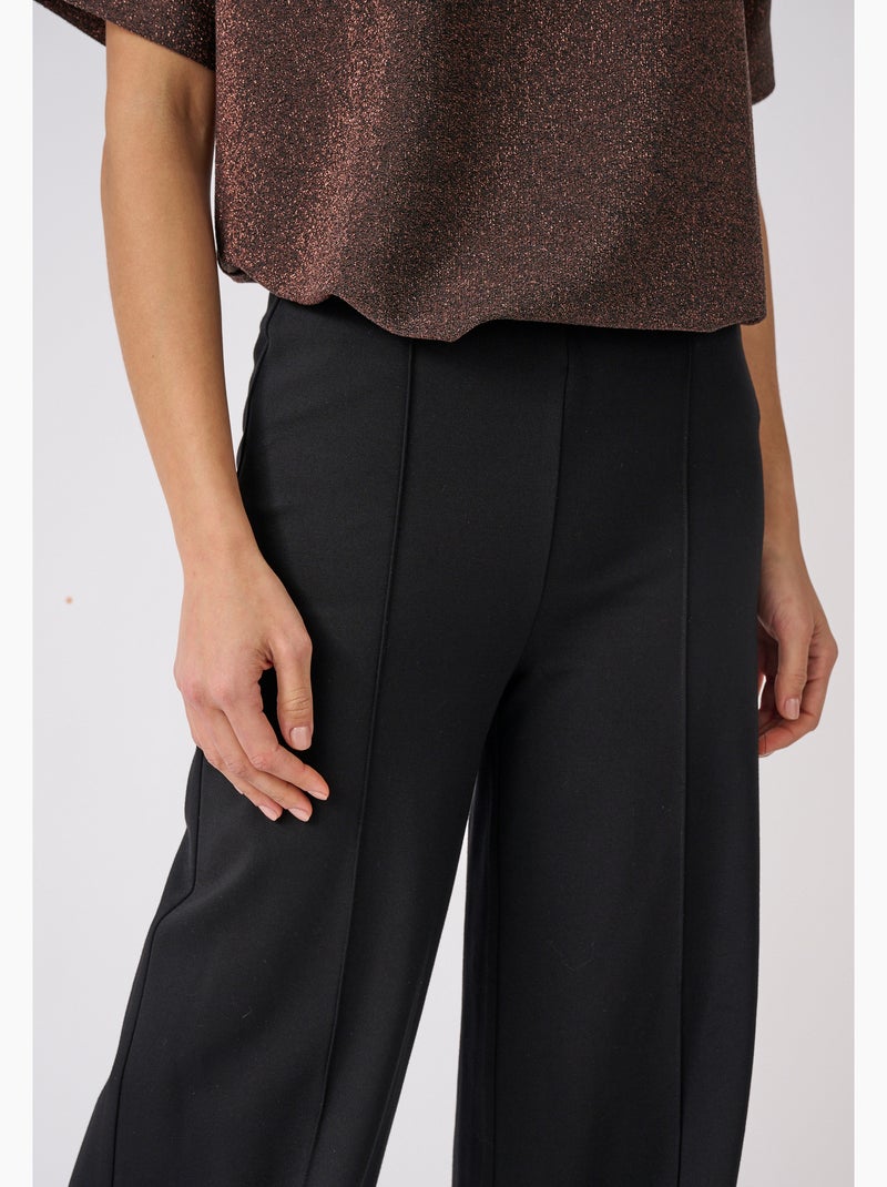Pantalon large maille milano perfect fit by damart - damart Noir - Kiabi