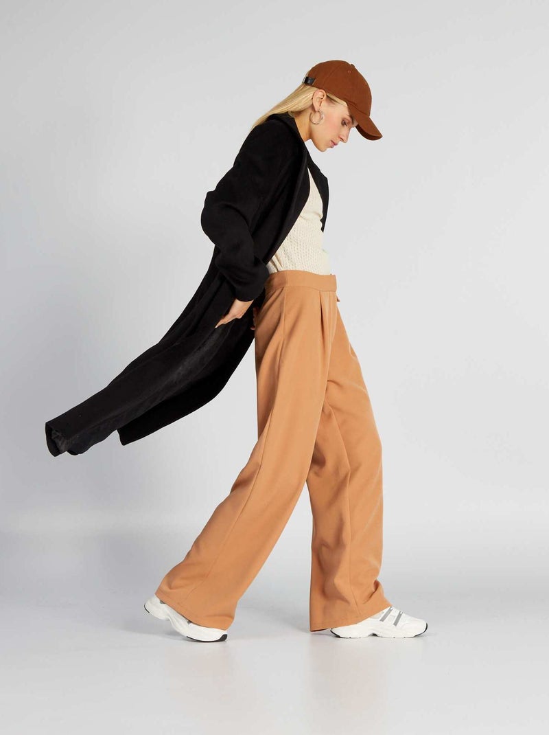 Pantalon large Marron - Kiabi