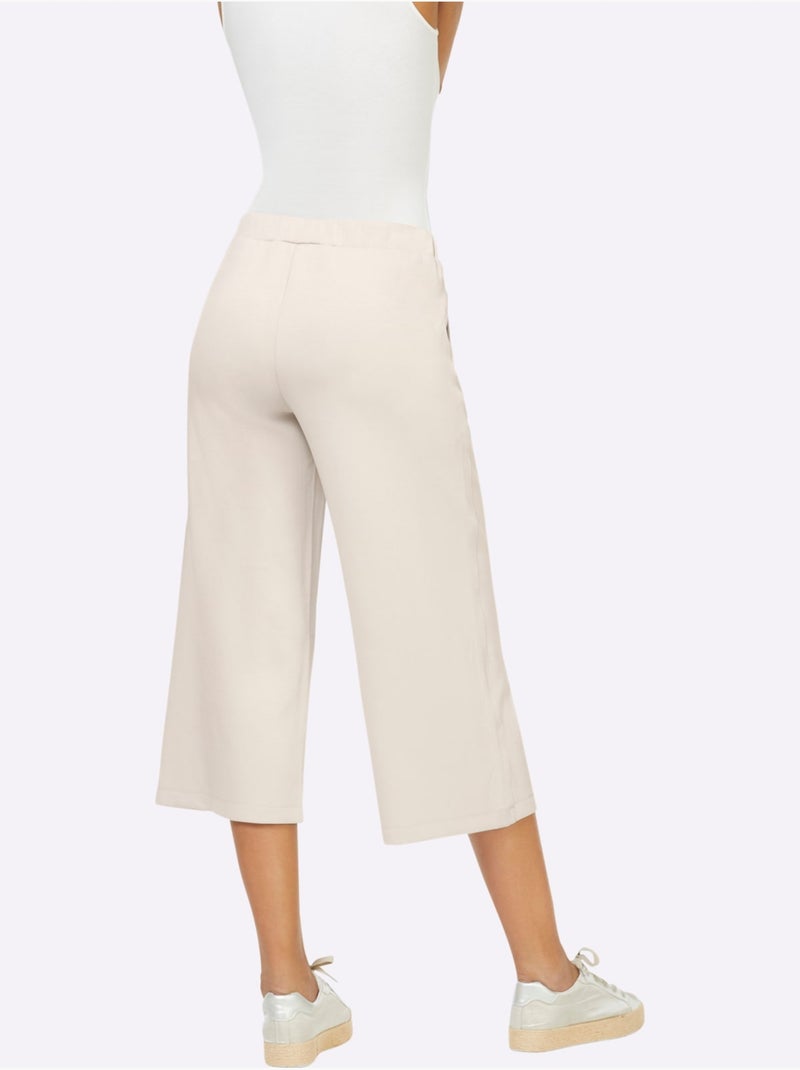 Pantalon Large Mélange De Modal Doux - Taille Standard - Helline Gris clair - Kiabi