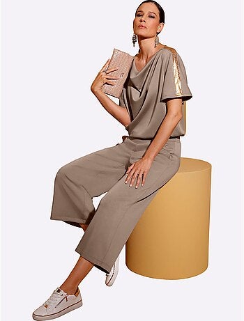 Pantalon Large Mélange De Modal Doux - Taille Standard - helline