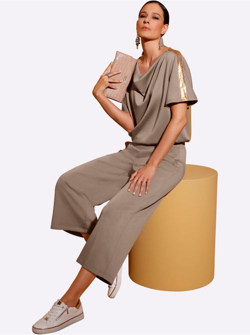 Pantalon Large Mélange De Modal Doux - Taille Standard - helline - Kiabi