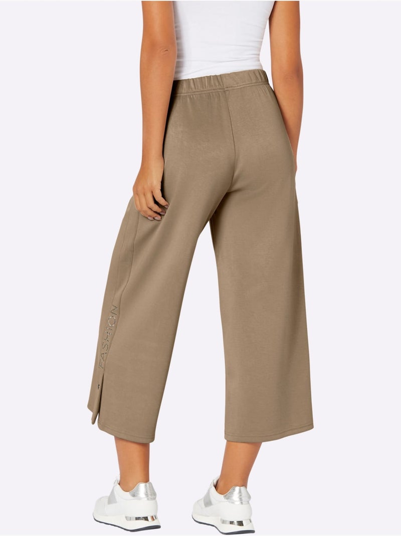 Pantalon Large Mélange De Modal Doux - Taille Standard - Helline Ivoire - Kiabi