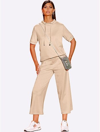 Pantalon Large Mélange De Modal Doux - Taille Standard - Helline