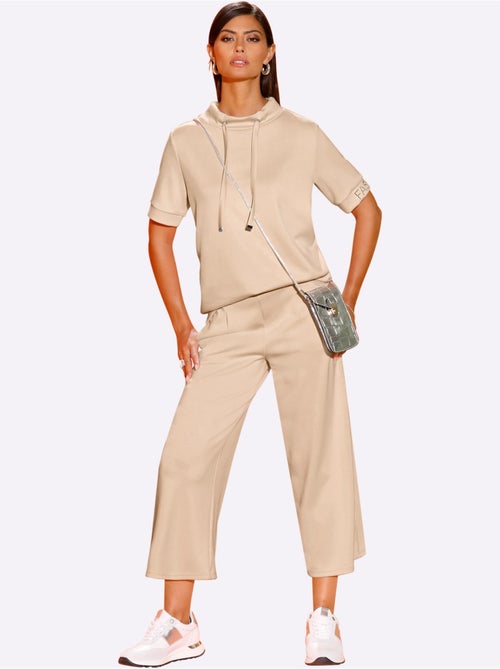 Pantalon Large Mélange De Modal Doux - Taille Standard - helline - Kiabi