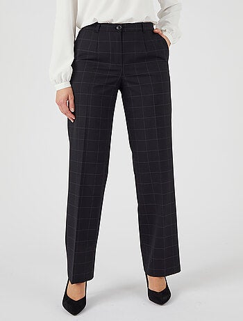 Pantalon large mélange laine bi-stretch 2 statures - Damart
