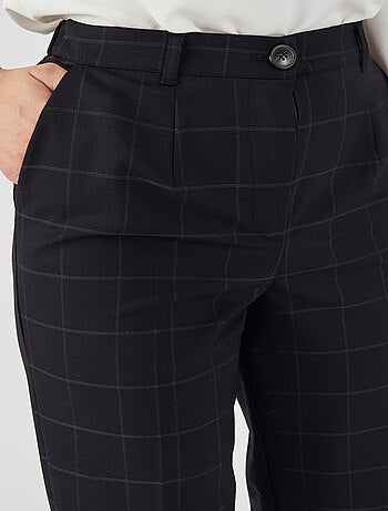 Pantalon large mélange laine bi-stretch 2 statures - Damart