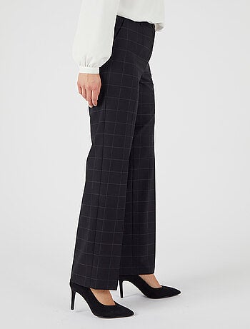Pantalon large mélange laine bi-stretch 2 statures - Damart
