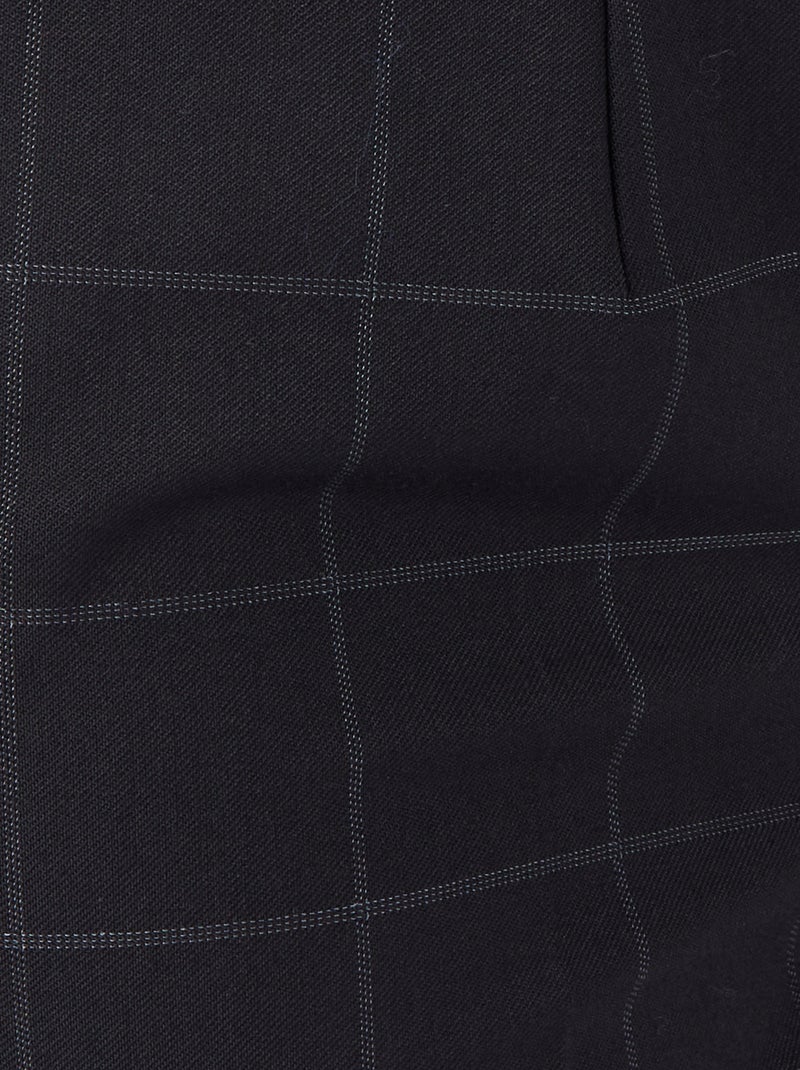 Pantalon large mélange laine bi-stretch 2 statures - Damart Noir - Kiabi