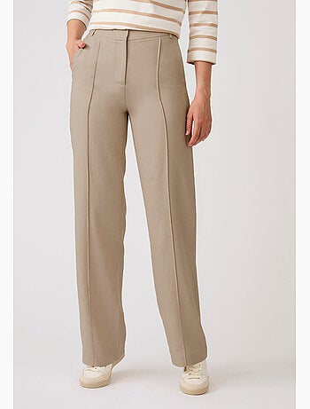 Pantalon large mélange lin - Damart