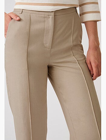 Pantalon large mélange lin - Damart