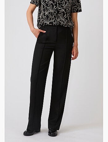 Pantalon large mélange lin - Damart