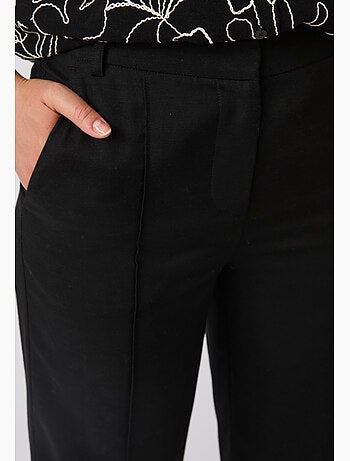 Pantalon large mélange lin - Damart