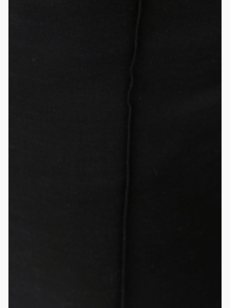Pantalon large mélange lin - Damart Noir - Kiabi