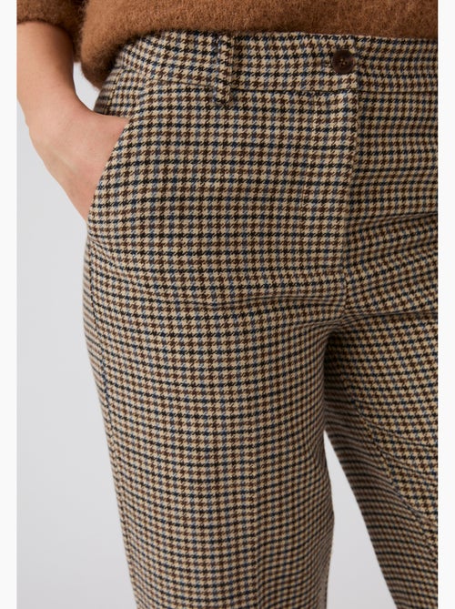 Pantalon large motif pied-de-poule - Damart - Kiabi