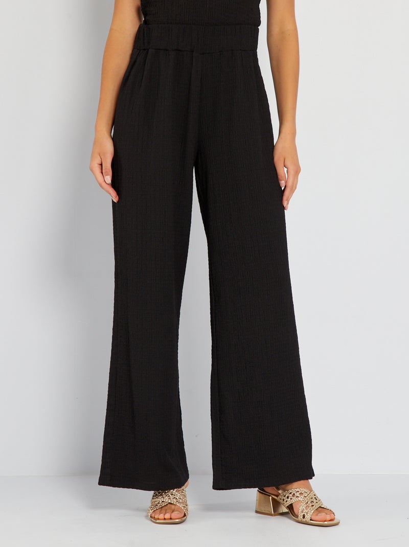 Pantalon large noir - Kiabi