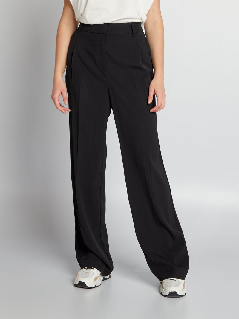 Pantalon large noir - Kiabi
